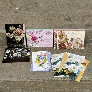 8 Birthday & Special Day Greeting Cards Beautiful Girly Floral Thoughts & Inspo